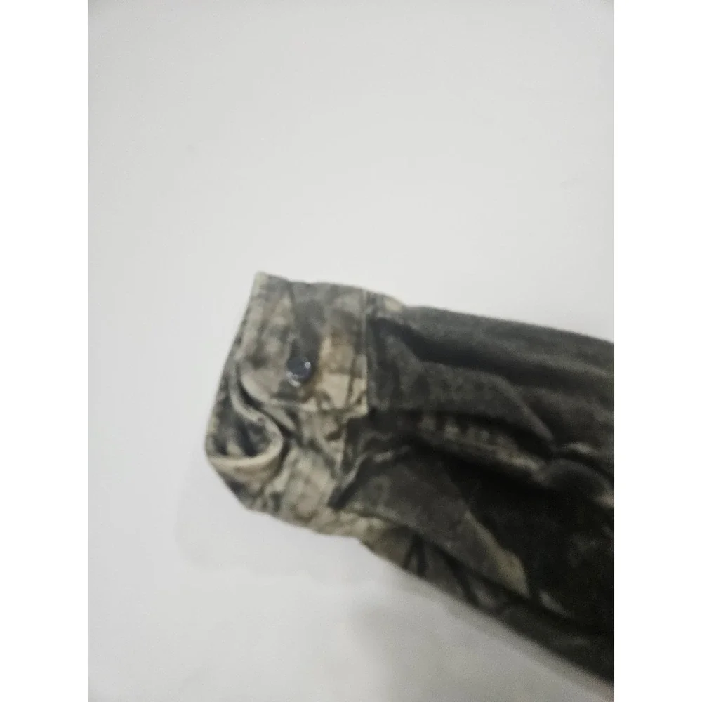 Vintage Winter Run Camo Button Up Long Sleeved Shirt Size XL Hunting Outdoor‎